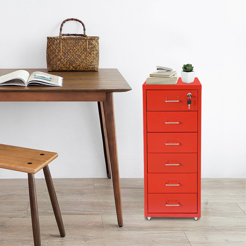 Classeur vertical 11 po 6 couches, Rouge