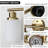 Bathroom Vanity Light, Frosted Glass Shade, 5-Light, No Bulbs, Gold-455396827-455396830
