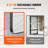 Square Wall Mounted Mirror 30" x 40" Mirror with Aluminium Alloy Frame-1317754833-1317754836-1317754826