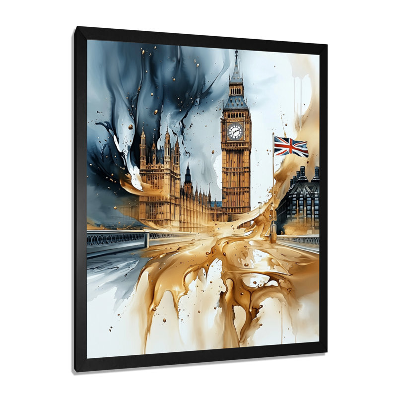 Monetta - art mural paysages urbains, Noir, noir, noir, noir, H 20 po x l 12 po, Reproduction encadrée d'une seule photo