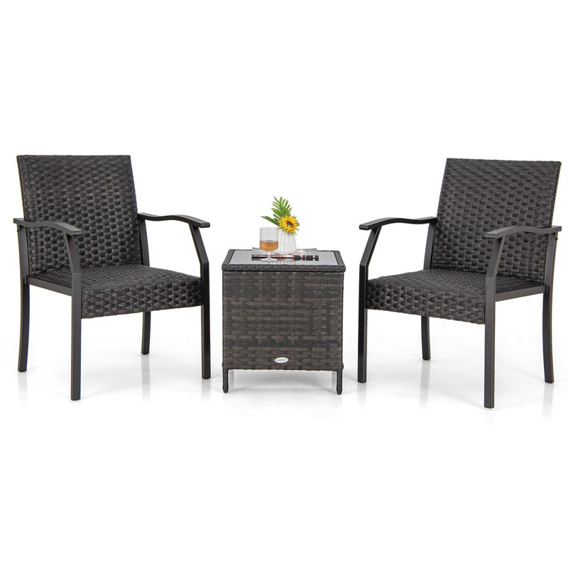 Wicker 2 - Person Garden Lounge Set
