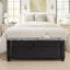 43" Faux Leather Upholstered Storage Bench, Tufted Ottoman Bench For Living Room, Bedroom, Entryway, Black-830668882