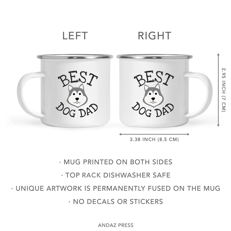 Grande tasse à café « Best Dog Dad », Husky sibérien