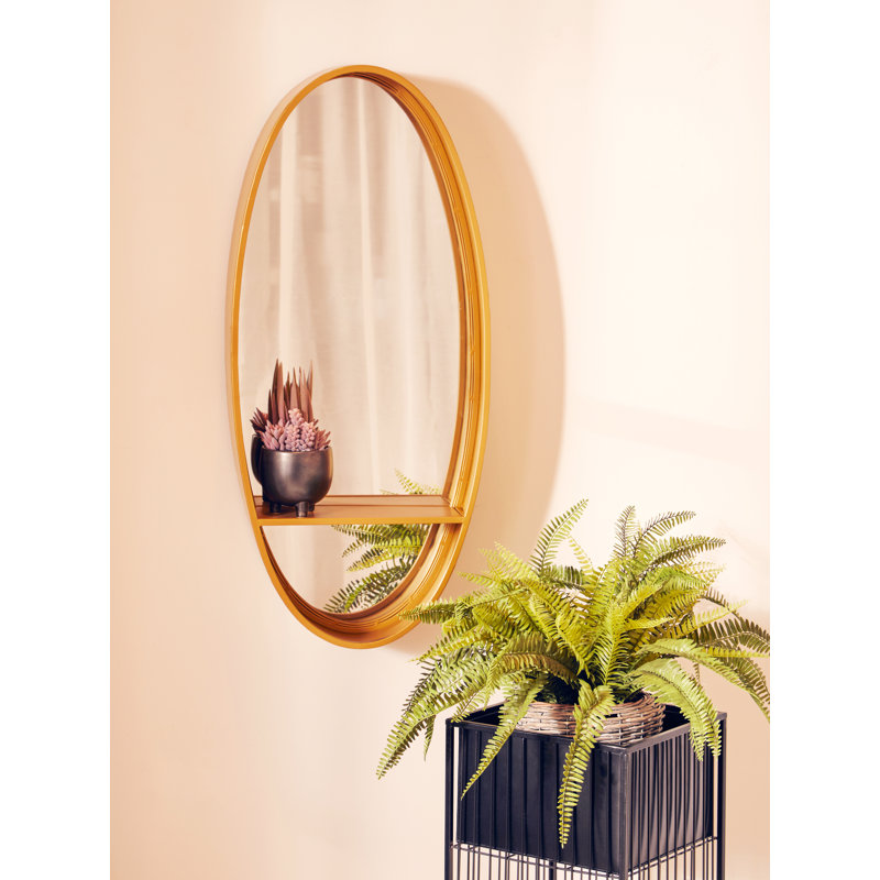 Alawna Metal Oval Mirror