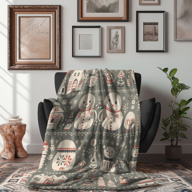 Winter Delight - couverture de qualité supérieure 1 pièce, L 50 po x L 60 po