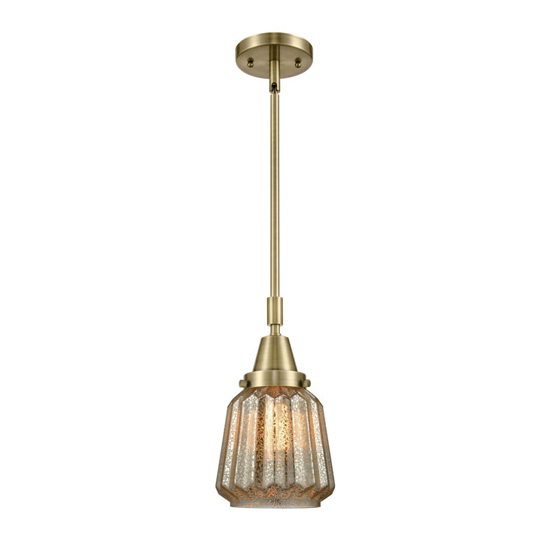 Caggiano 1 - Light Single Pendant, No Bulb Included, Mercury, Antique Copper
