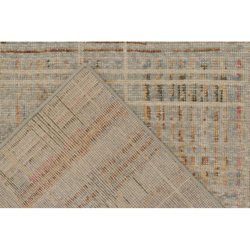 Distressed Homage Hand Knotted Wool Geometric Area Rug, Rectangle 15' x 24'