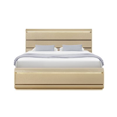 GIGI GOLD QUEEN BED WITH LED LIGHTS