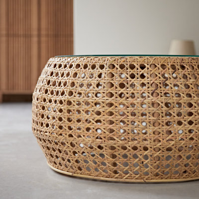 Esther Glass Top Single Coffee Table