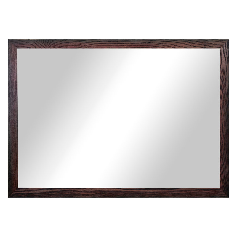 Miroir en bois franc Ebark Designs Ebark - chêne rouge 2 po, 37 po x 30 po, Cerise noir