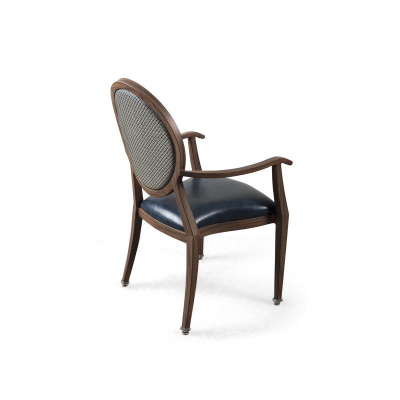 Chaise avec accoudoirs gris Ambre