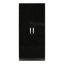 Arkadij 2 Door High Gloss Manufactured Wood Wardrobe With Internal Shelf and Hanging Rail-1568472799