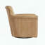 Fauteuil d'appoint pivotant en similicuir, siège à ressorts hélicoïdaux et coussin amovible-1945433328