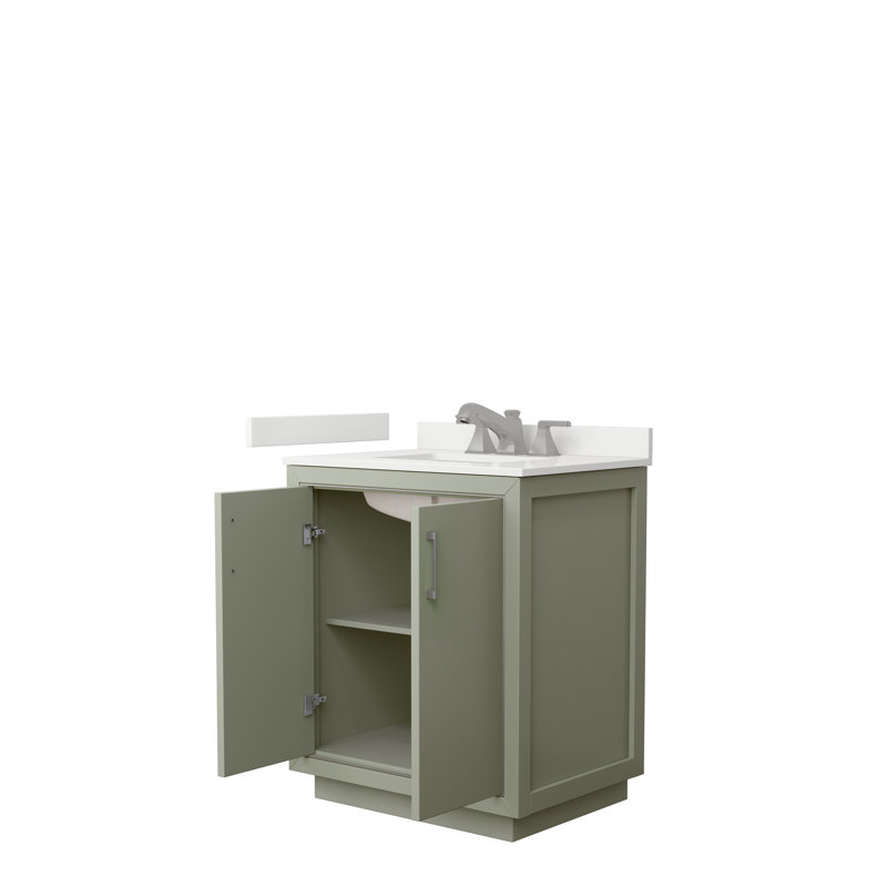 30'' W Single Vanity, WDX13347, Light Green, Brushed Nickel