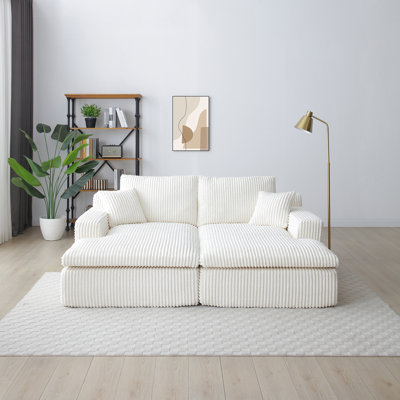 Chaise longue modulaire surdimensionnée avec canapé-lit moelleux en nuage, aucun assemblage requis, canapé-lit moderne moelleux pour lecture dans la chambre