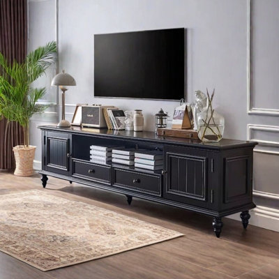 Light luxury design sense solid wood TV cabinet