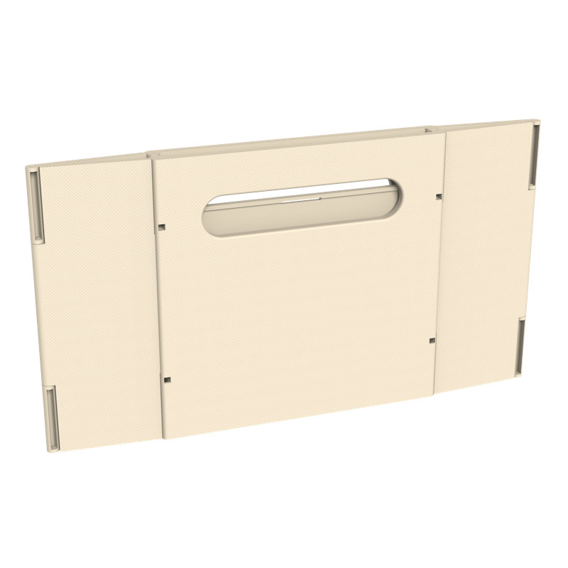 Mini bac de rangement pliable avec deux poignées, Beige