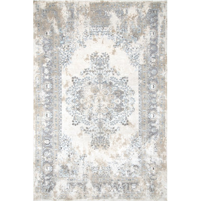 Andrus Oriental Silver Area Rug