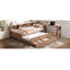 Lit de jour avec couchette, cadre de lit de jour en bois avec tiroirs de rangement, tablettes latérales et bureau-1091196748-1091196750