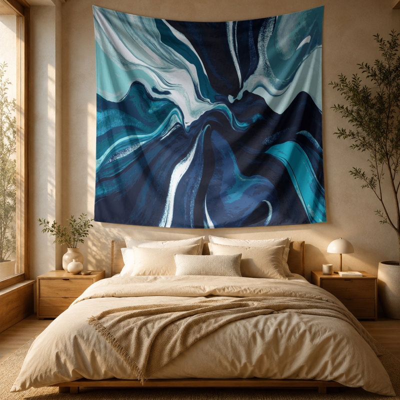 Tapisserie murale 86 Abstraction lyrique, 51 po x 60 po