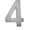 4 in. H Reflective Weather Resistant Brass Self-Adhesive Surface Mount Floating Mount House Number