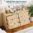 6/7 Drawer Boho Dresser, Wooden Chest with Decorative Front & Crystal Knobs for Bedroom-421347265