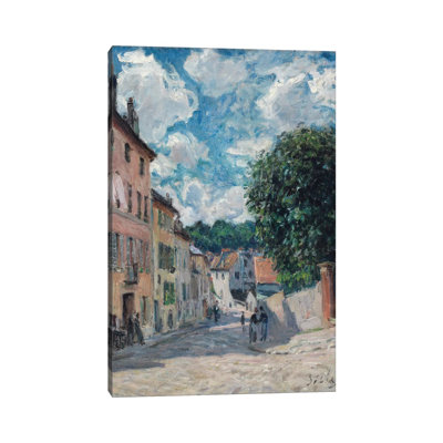 A Street, possibly in Port-Marly, 1876 by Alfred Sisley - 1 Piece Wrapped Canvas Wall Art