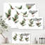 Ensemble de Noël avec branches et Berrie rouge - Peinture sur toile-59915678-59987224