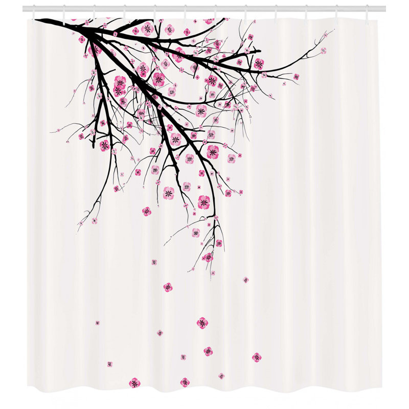 Nature Shower Curtain Set + Hooks, 75" H x 69" W
