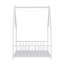 Cadre de lit simple pour enfant avec bandes lumineuses à DEL, cadre en fer en forme de toit, blanc, L 78,5 po x l 40,9 po x H 58,4 po-1263473397-1263473399