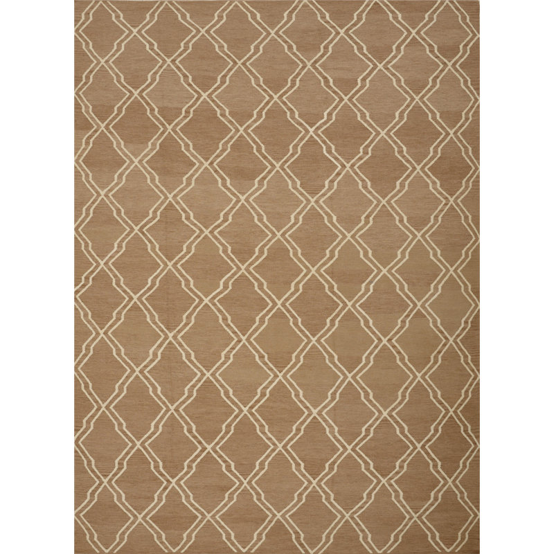 Geometric Area Rug in Brown