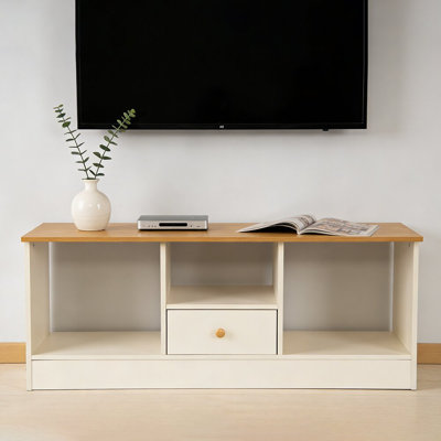 Unfinished TV Stand for TVs up to 40" with Fireplace Included