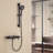 Modern Dual-Function Bath Tap Set,Includes a 3-function Hand Shower,Wall Mounted Rainfall Shower Fixtures with Piano Keys-118318681