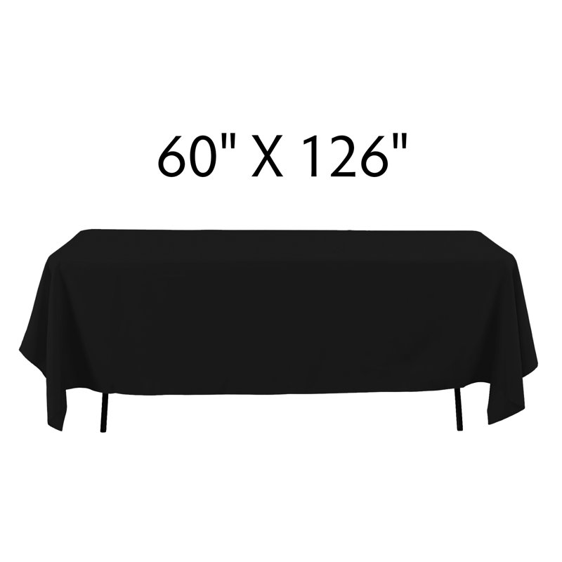 Kennedale Tablecloth, 60" x 126", Black