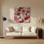 Aquarelle botanique 34, art mural en métal rose-1183290602