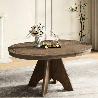 Table de cuisine de style rétro de 42 à 58 pouces pour 4 à 6, pieds croisés, finition, assemblage facile en pouces, couleur, espace de travail rétro