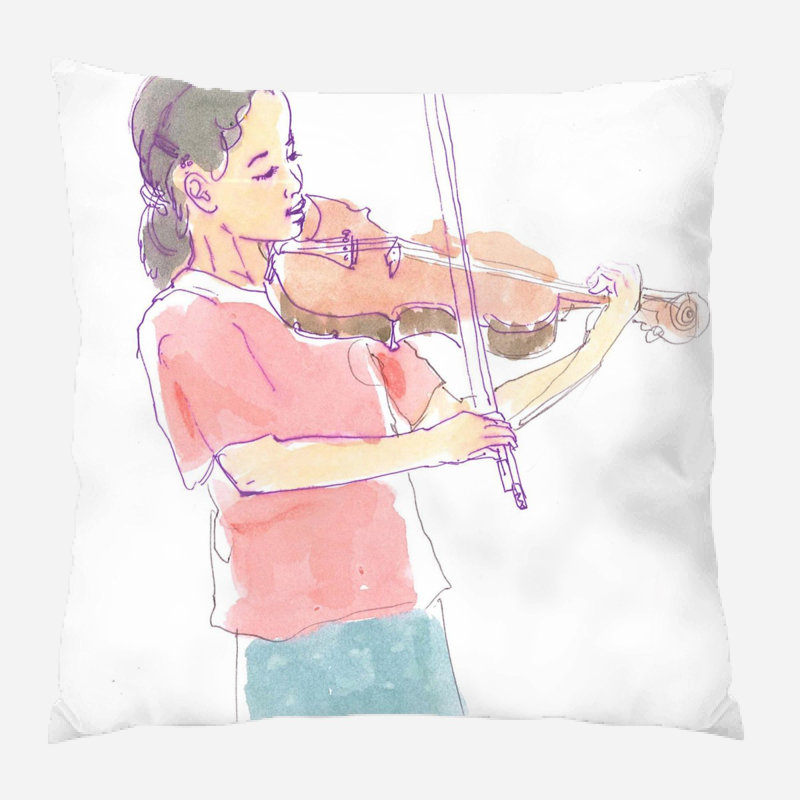 Coussin violin Dilworth, Microsuède, Intérieur