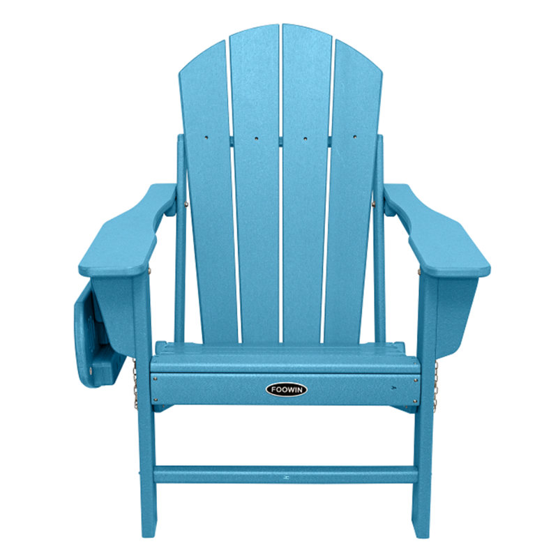 Garbani Foldable Outdoor Adirondack Chair, Light Blue