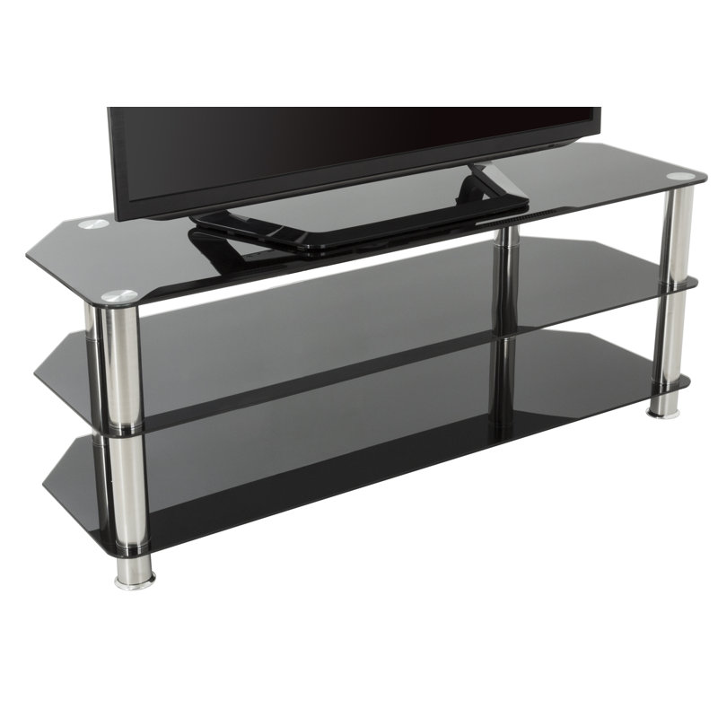 Agosto-Collazo TV Stand, Silver Black, 49.21"