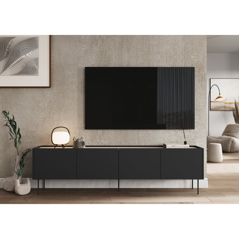 Camaria Unfinished TV Stand for TVs up to 55", Black