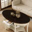 Table basse vintage rétro avec tiroir et tablette de rangement