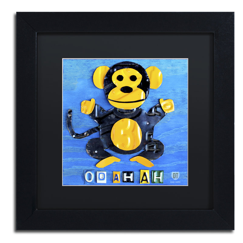Art encadré Odessa, H 11 po x l 14 po x P 0,5 po, Noir mat