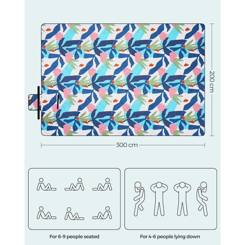 Picnic Blanket, Large Waterproof Picnic Mat , 44cm H x 45cm W x 44cm D