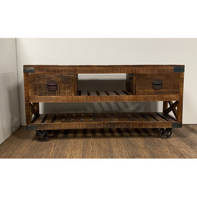 Falstaf 59 " W Solid Wood Top Console Table