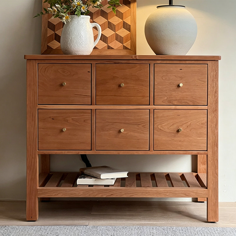 Armoire d'appoint compacte à poignée en métal