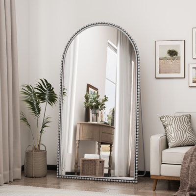 Iron Arch Retro Full Length Mirror With Supporting Feet, For Living Room, Bedroom