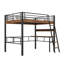 Lit mezzanine simple en métal avec bureau intégré-543984556