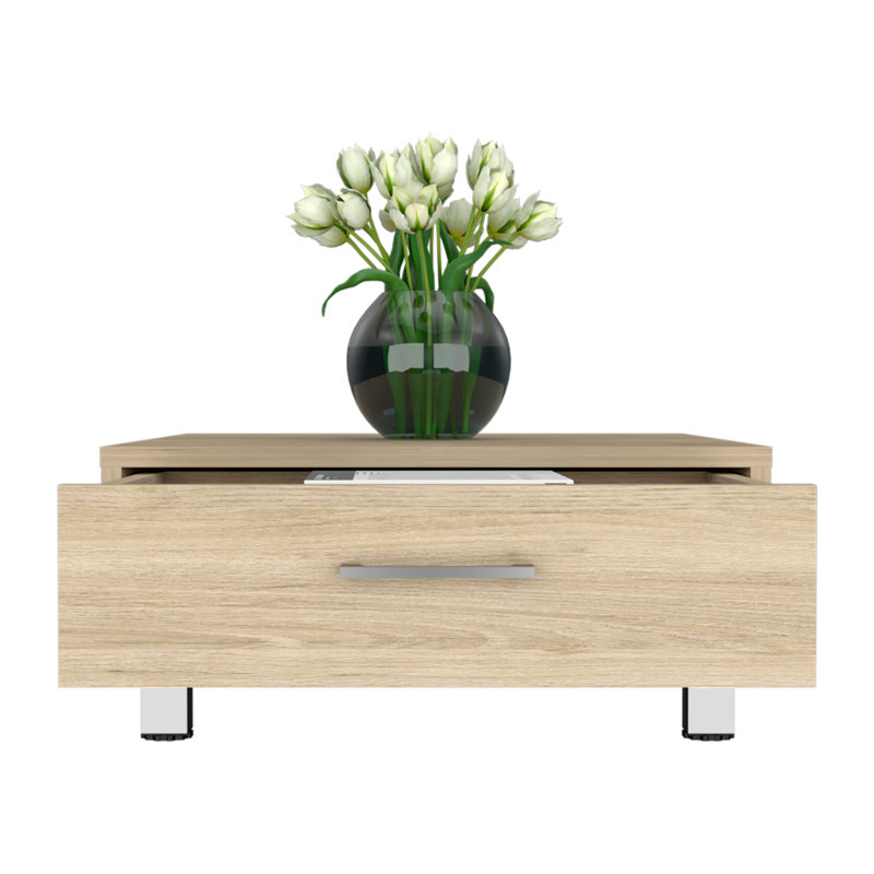 Kaliel Four Leg Coffee Table with Storage, Honey