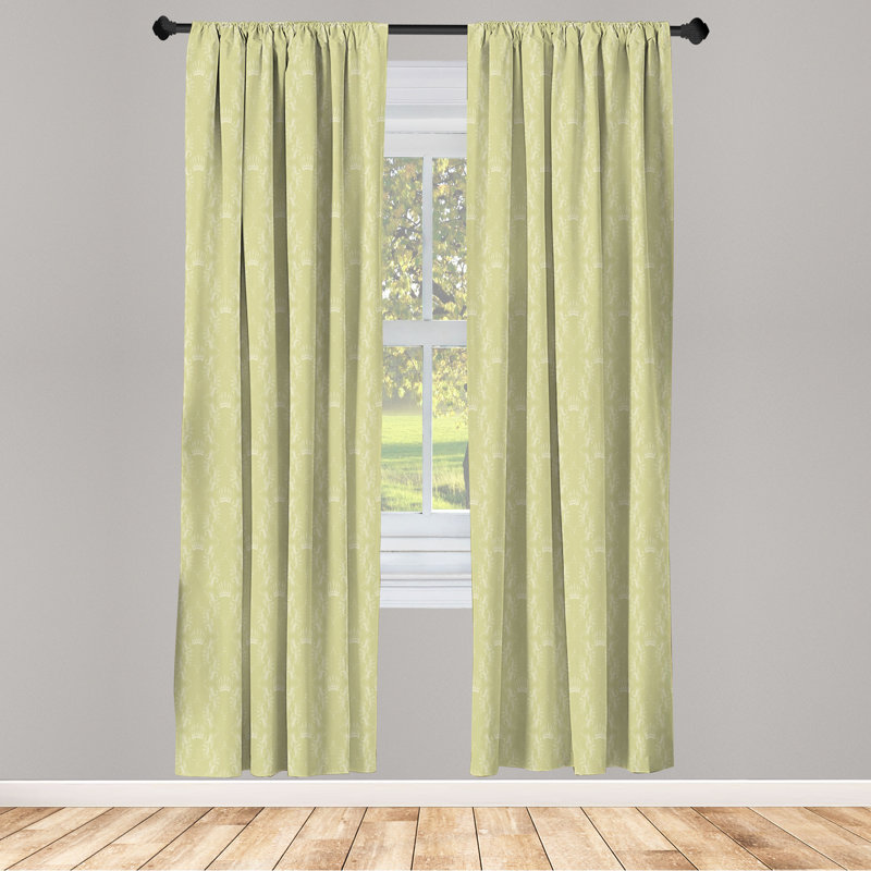 Rideaux abstraits George Oliver, Vert pâle, L 28 po x L 63 po