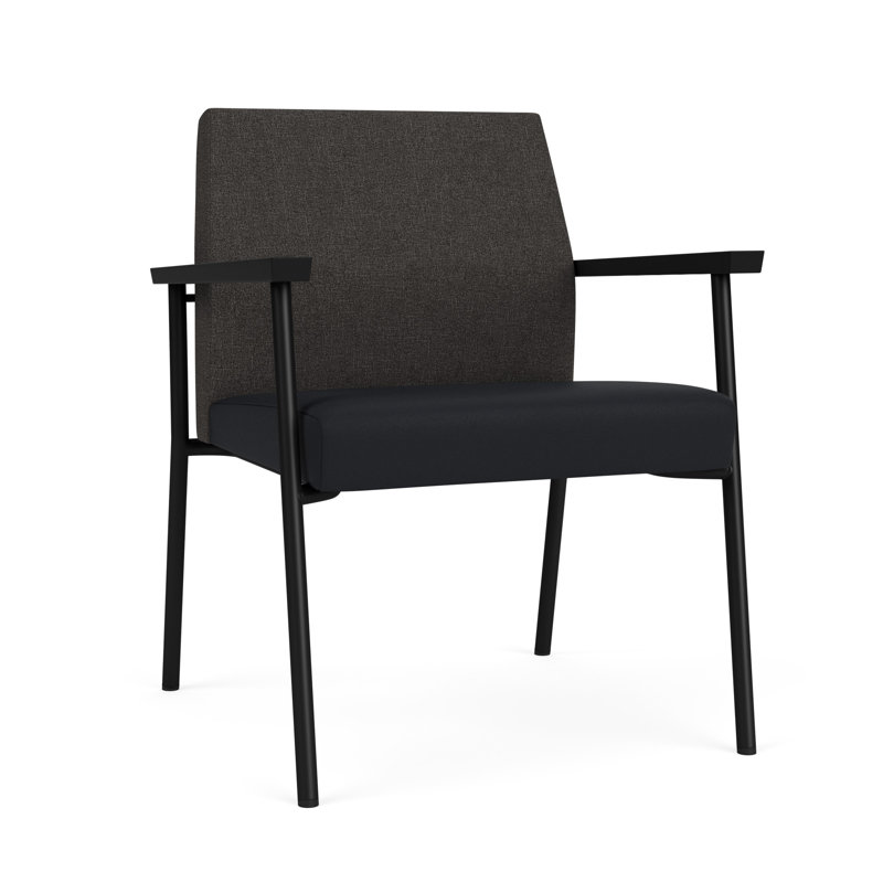 Lesro Chaise d'invité Mystic, Archetype fumée Modena noir, Noir